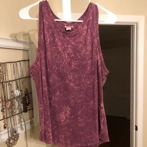 Maroon wash tank top